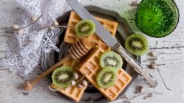 Вафли с киви